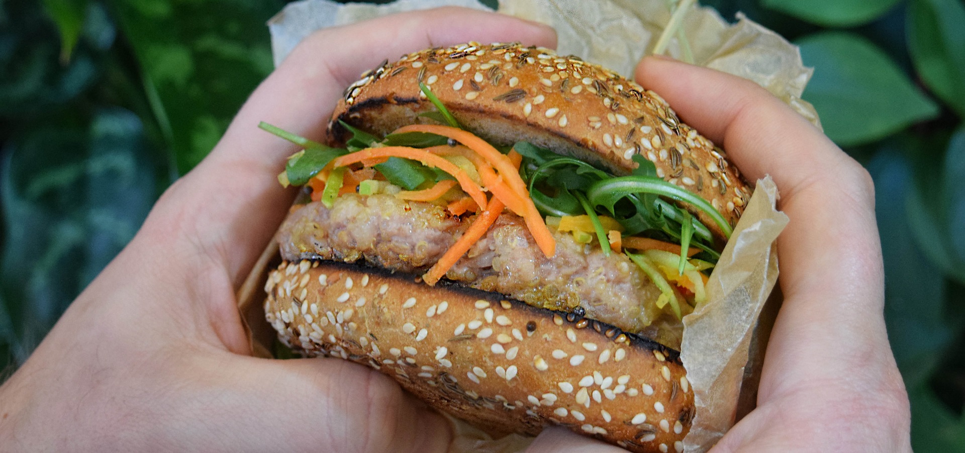 Pork, Quinoa & Cheddar Burger