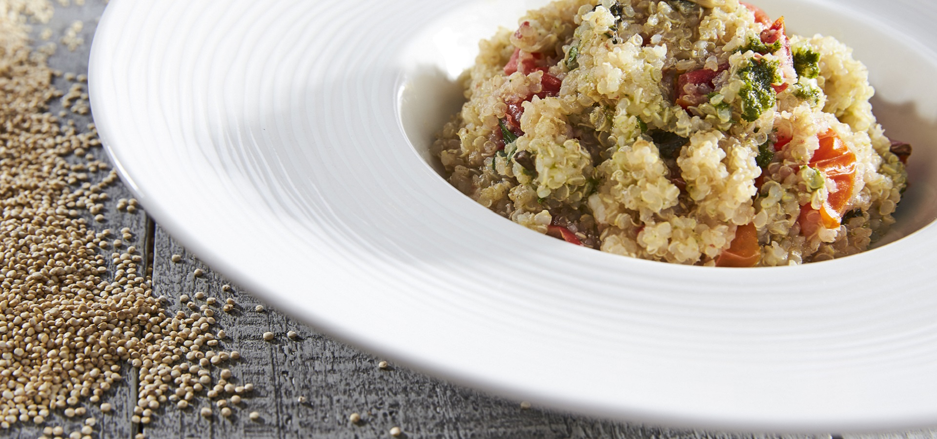 Quinoa 'Porridge' with Tomatoes and Feta